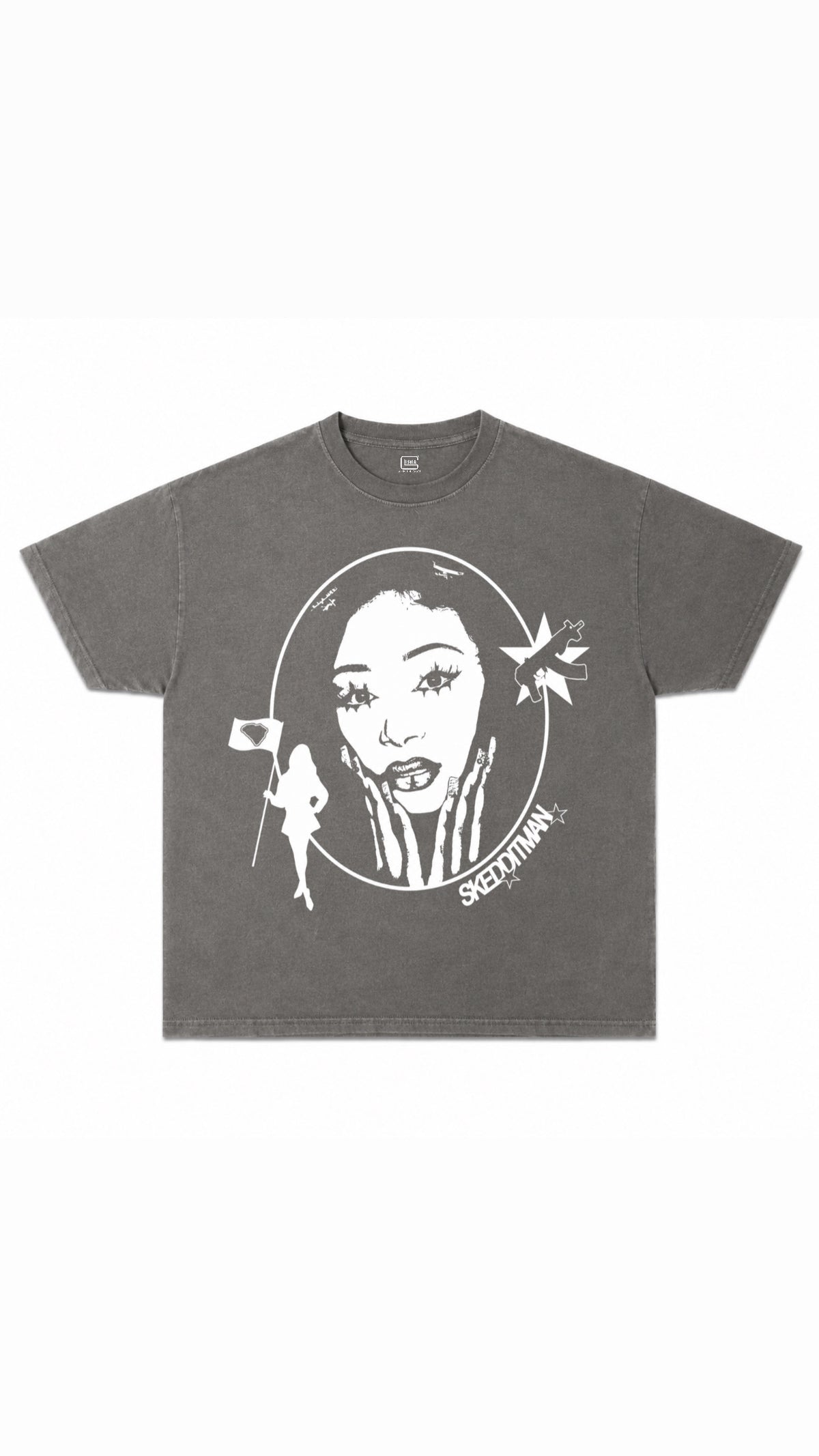 GRAY ‘SKEDDITMAN’ DRACO TEE