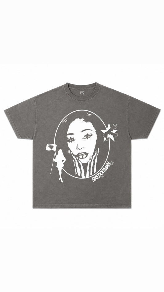 GRAY ‘SKEDDITMAN’ DRACO TEE