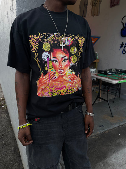LISHA G Black "Now Or Never" T-Shirt