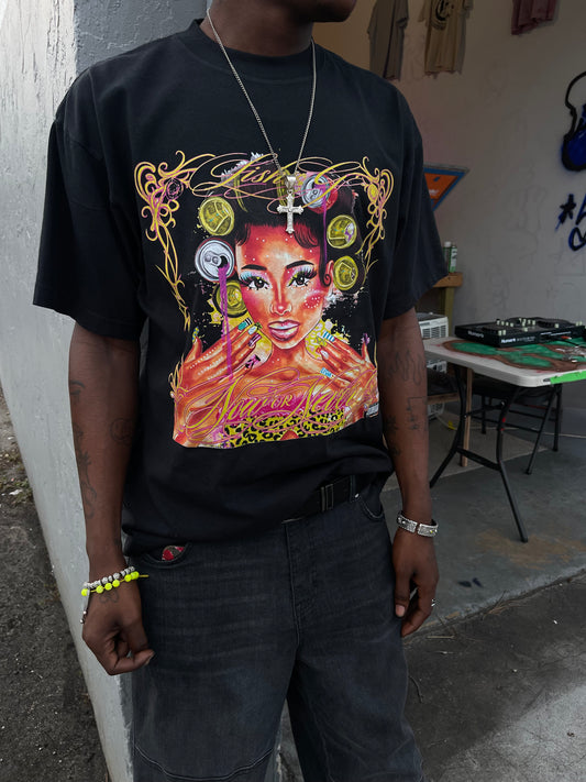 LISHA G Black "Now Or Never" T-Shirt