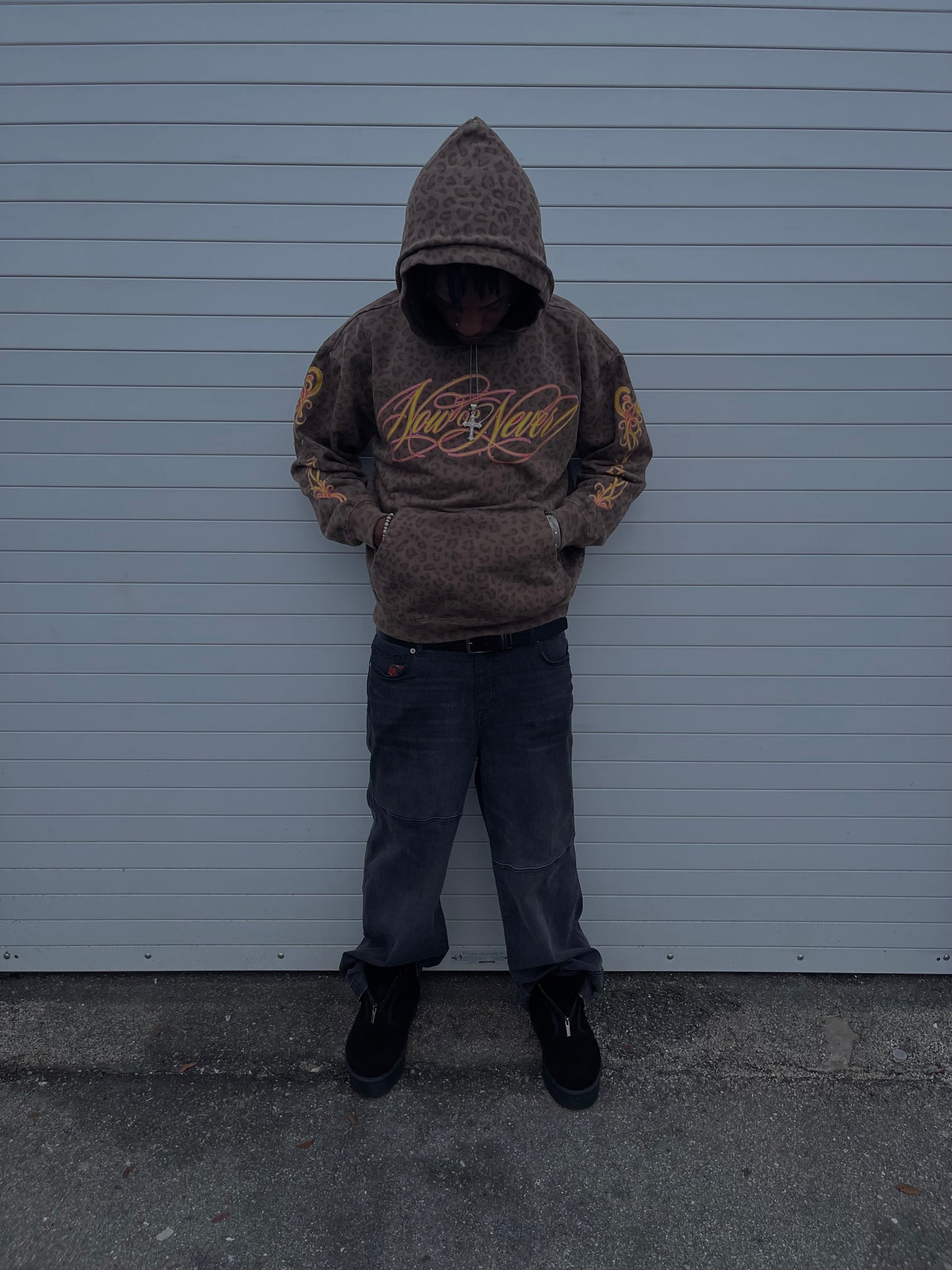 LISHA G Leopard Print "Now or Never" Hoodie