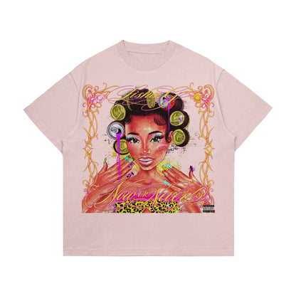 LISHA G Baby Pink "Now Or Never" T-Shirt