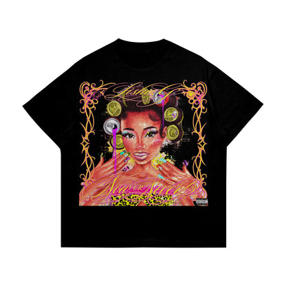 LISHA G Black "Now Or Never" T-Shirt